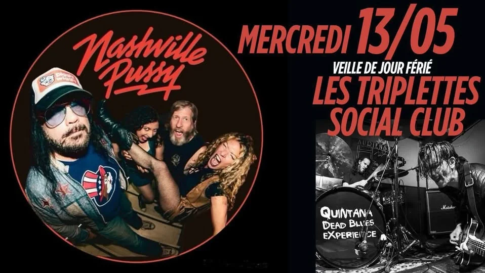 Affiche concert Nashville Pussy aux triplettes social club